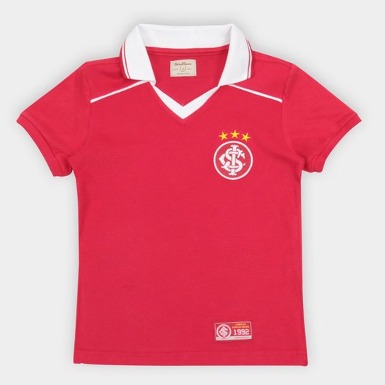 Camiseta Internacional Juvenil Retrô Mania 1992 - Vermelho