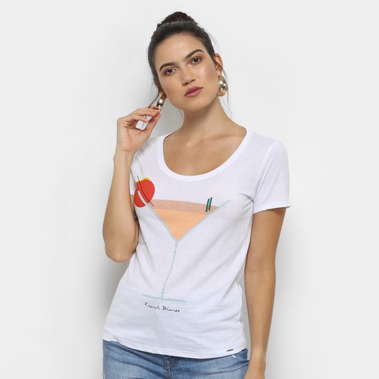 Camiseta Lez A Lez Estampada Meia Malha Forty Feminina - Branco
