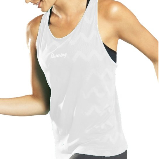 Camiseta Lupo Regata Feminina Waves - Branco