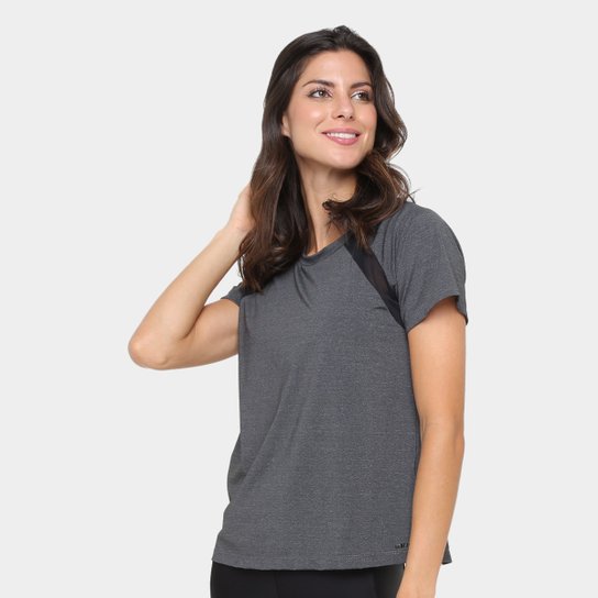 Camiseta Memo Faixa Tule Feminina - Mescla