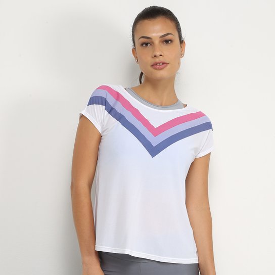 Camiseta Memo Listras Sem Cava Feminina - Branco