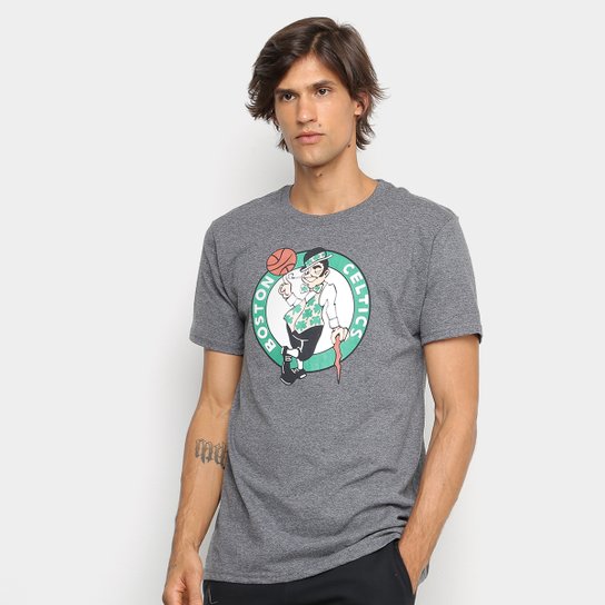 Camiseta NBA Boston Celtics Big Logo Masculina - Grafite