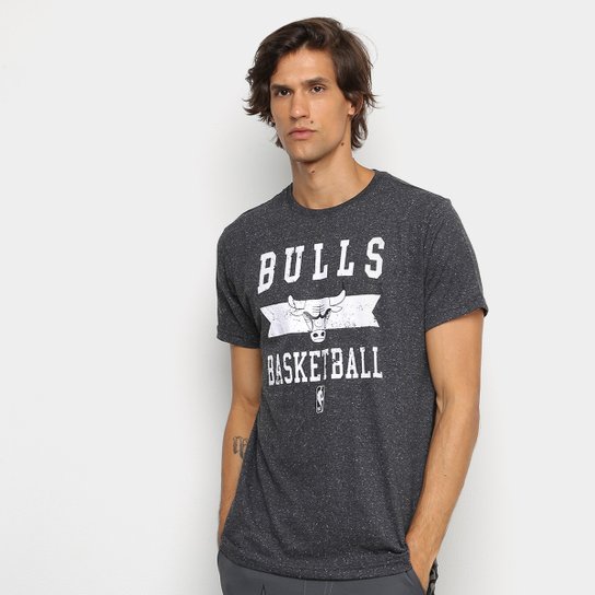 Camiseta NBA Chicaco Bulls Destroyed Masculina - Preto