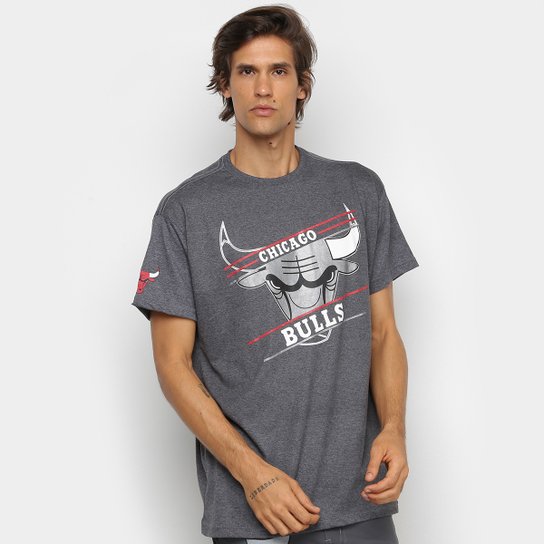 Camiseta NBA Chicago Bulls Masculina - Grafite