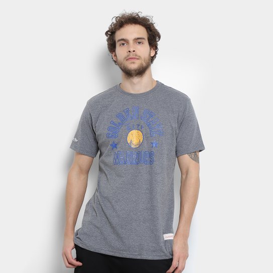 Camiseta NBA Golden State Warriors Mitchell & Ness Down To Masculina - Cinza
