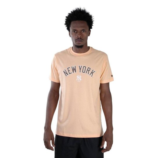 Camiseta New York Yankees Essentials Colors New Era Masculina - Laranja