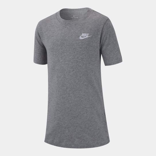 Camiseta Nike B Nsw Emb Futura Manga Curta Masculina - Cinza+Branco