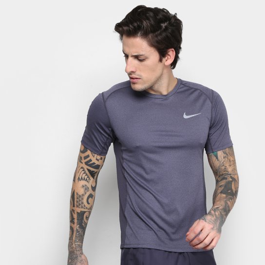 Camiseta Nike Dri-Fit Miler Ss Masculina - Mescla