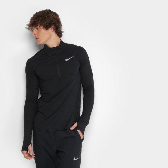 Camiseta Nike Element Hz 2.0 Manga Longa Masculina - Preto