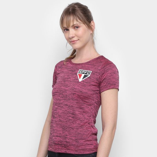 Camiseta São Paulo Fio Tinto Elysa Feminina - Rosa
