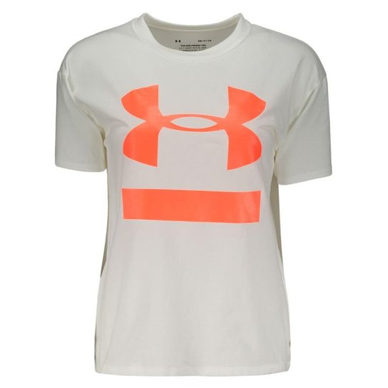 Camiseta Under Armour Big Logo Feminina - Bege