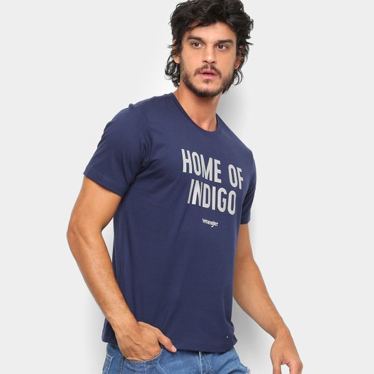 Camiseta Wrangler Home Of Indigo Masculina - Marinho