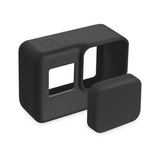 Capa Protetora e Lente em Silicone Para GoPro 5-7 - Preto