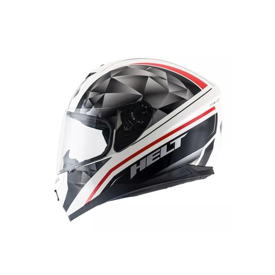Capacete Helt New Race Carbo - Preto+Branco