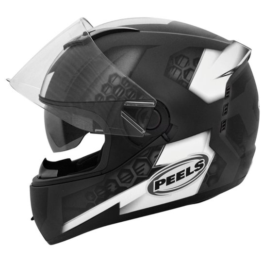 Capacete Peels Icon Dash Fosco - Preto+Branco