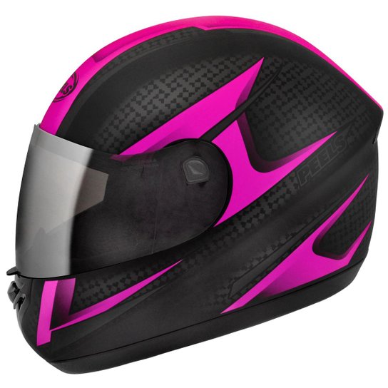 Capacete Peels Spike Storm Brilhante - Preto+Rosa