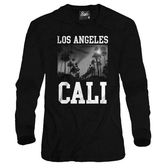 Casaco Moletom Skull Clothing Los Angeles Masculino - Preto