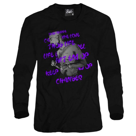 Casaco Moletom Skull Clothing Tupac Song Masculino - Preto