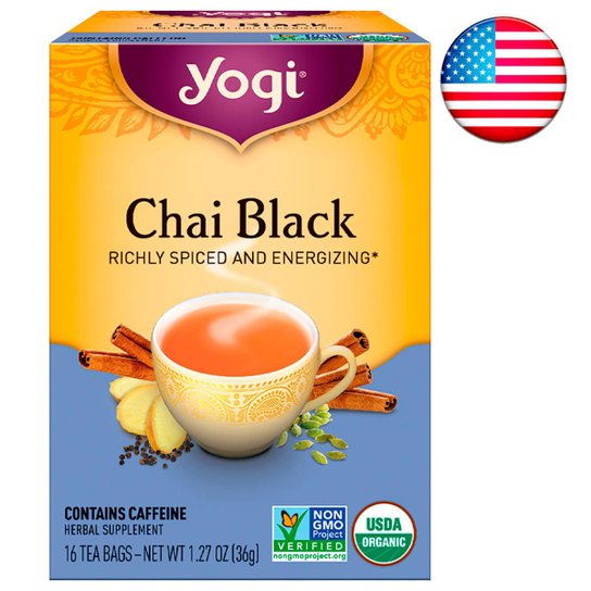 Chá Yogi - Chai Black - 16 Sachês -