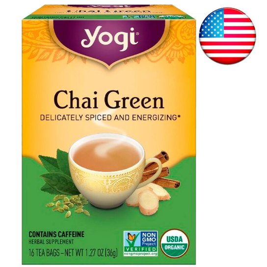 Chá Yogi - Chai Green - 16 Sachês -