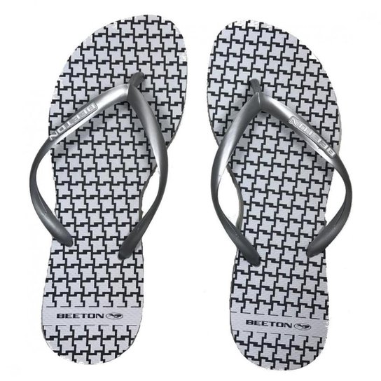 Chinelo Beeton Haikai Feminino - Prata