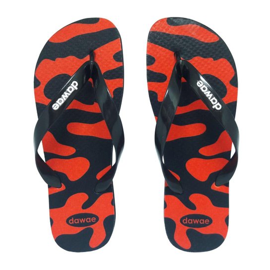 Chinelo Dawae Camuflado Masculino - Vermelho
