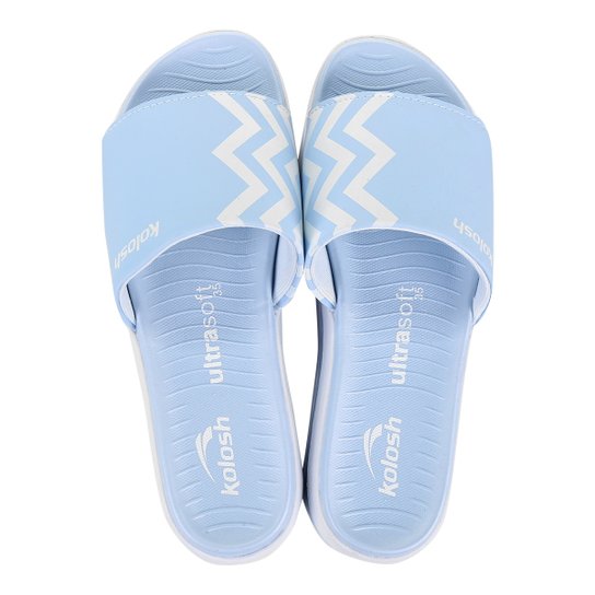 Chinelo Kolosh Slide Caixa Alta-C1441 - Azul Claro