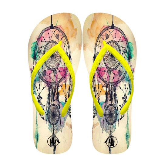 Chinelo Live Filtro Dos Sonhos Feminino - Amarelo+Laranja