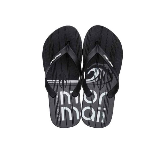 Chinelo Mormaii tropical graphics Masculino - Preto