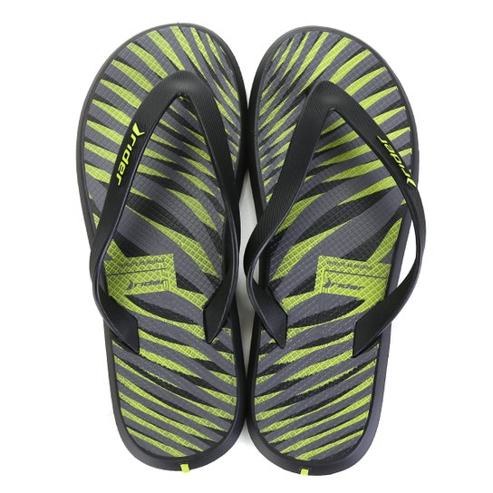 Chinelo Rider Dedo R1 Ink Masculino - Preto+Verde Claro