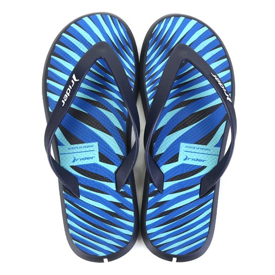 Chinelo Rider Dedo R1 Ink Masculino - Marinho+Azul