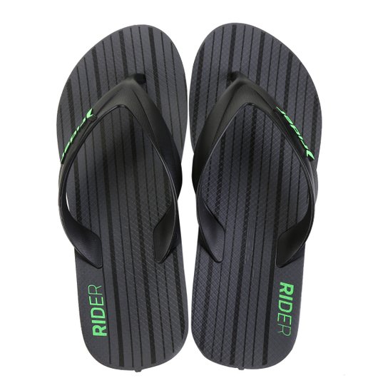 Chinelo Rider Dedo Strike Graphics Masculino - Grafite+Preto