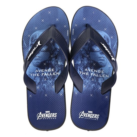 Chinelo Rider Street Marvel Avege The Fallen Masculino - Preto+Azul