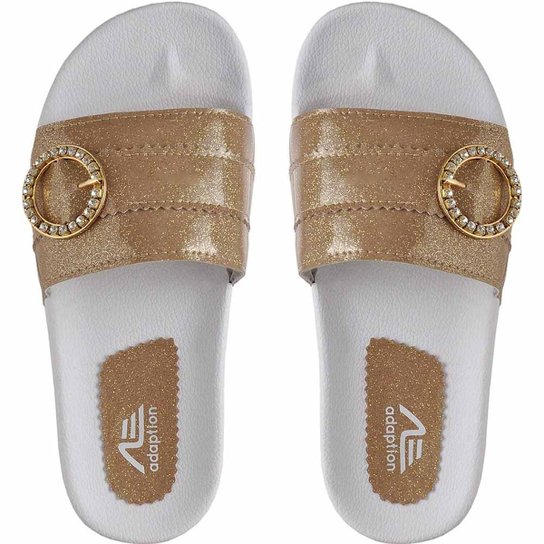 Chinelo Slide Adaption Feminino - Dourado