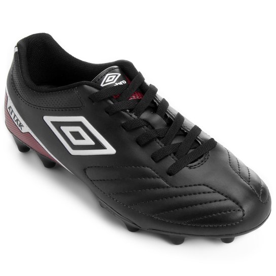 Chuteira Campo Umbro Attak 2 - Preto+Vermelho