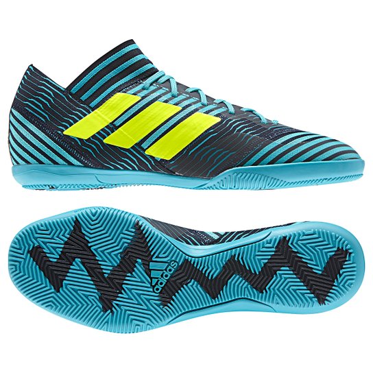Chuteira Futsal Adidas Nemeziz 17.3 IN Masculina - Azul Claro+Marinho