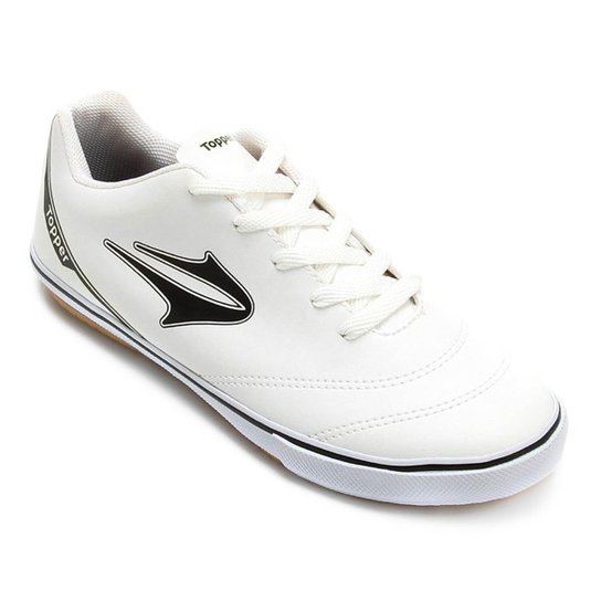Chuteira Futsal Topper Boleiro - Branco+Preto