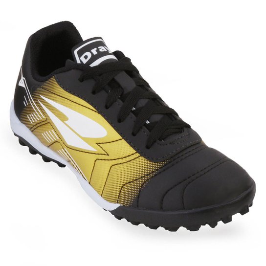 Chuteira Society Dray Foorcy V - Preto+Dourado