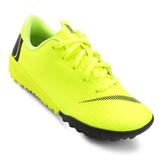 Chuteira Society Infantil Nike Mercurial Vapor 12 Academy - Amarelo+Preto