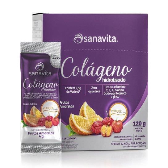 Colágeno Hidrolisado Verisol - Sanavita - 30 Stick -