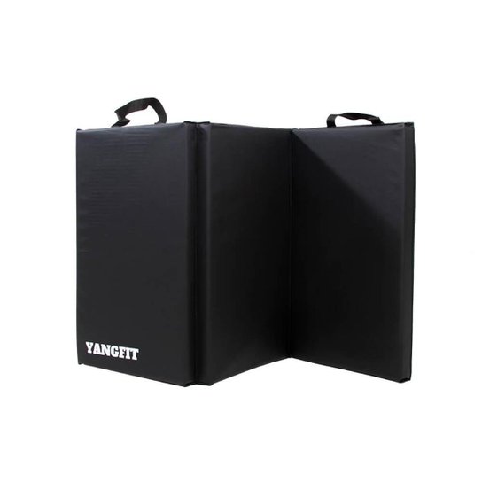 Colchonete Dobrável 3 Partes com Alças 90x50x3cm Yangfit - Preto