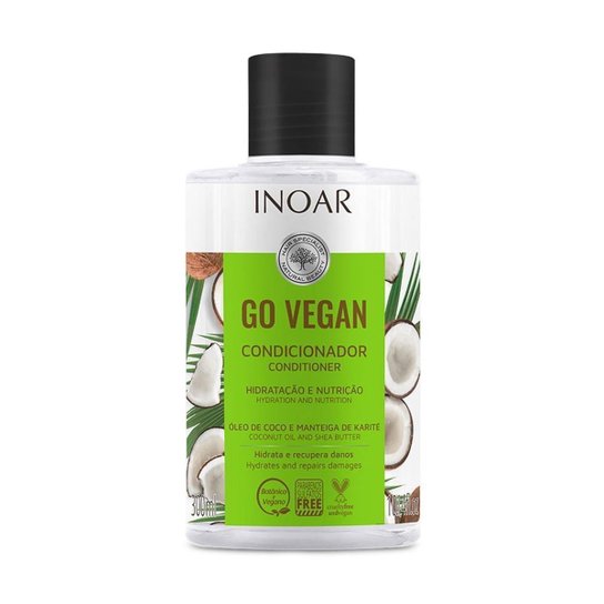 Condicionador Inoar Go Vegan Hidratação e Nutrição - 300ml - Incolor