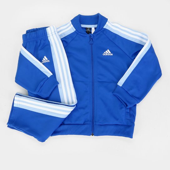 Conjunto Infantil Adidas Shiny - Azul Claro+Branco
