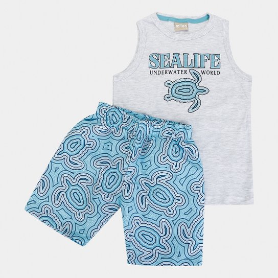 Conjunto Infantil Milon Estampado Masculino - Mescla