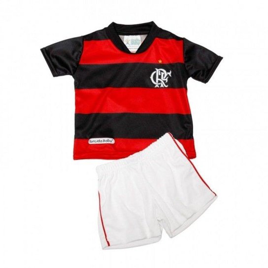 Conjunto Torcida Baby Flamengo - Vermelho