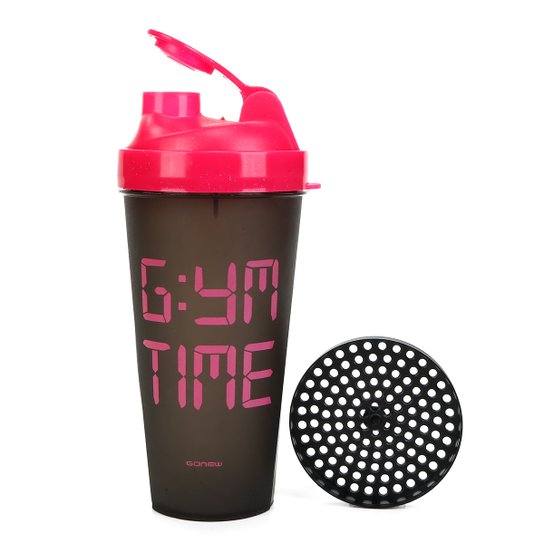 Coqueteleira Gonew F 600ml - Preto+Rosa