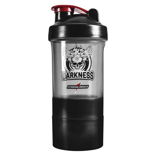 Coqueteleira IntegraMédica Darkeness 400 ml - Incolor+Preto