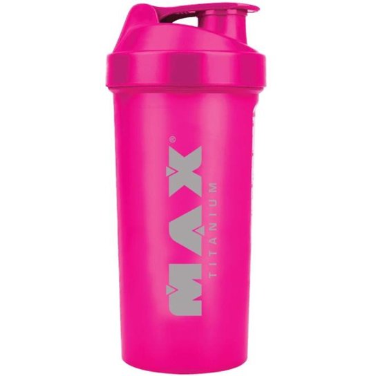 Coqueteleira Rosa Fluorescente 600Ml - Max Titanium - Rosa