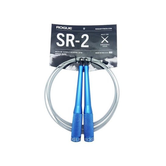 Corda Crossfit Speed Rope Rogue Sr2s Manopla Aluminio - Azul