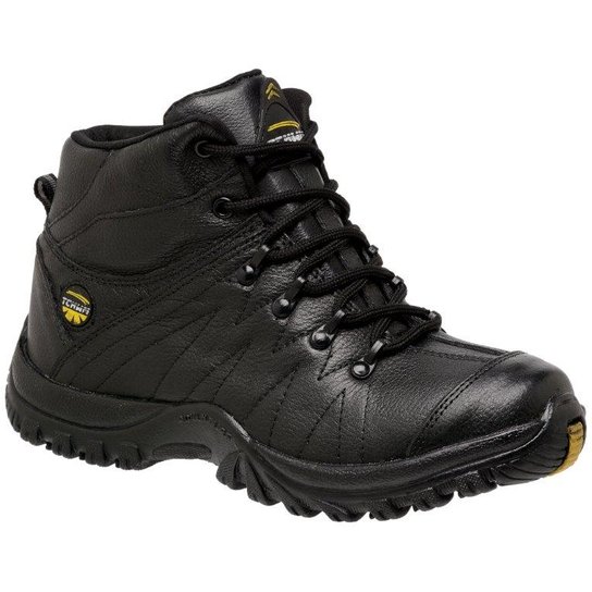 Coturno Adventure Couro Floter Preto - Preto